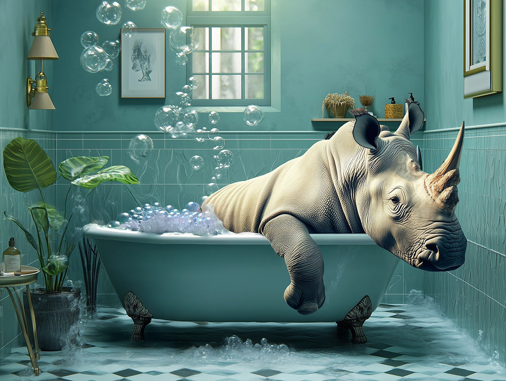 Rhino in the Tub