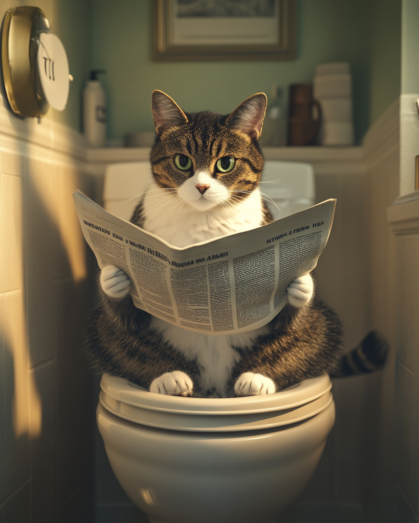 Tabby Cat Potty Print