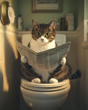 Tabby Cat Potty Print