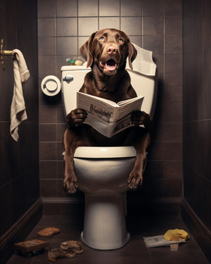 Chocolate Lab Potty Print