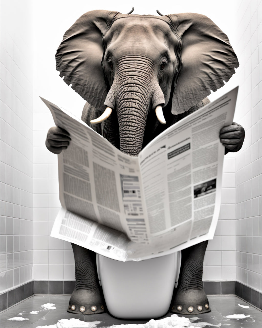 Elephant Potty Print