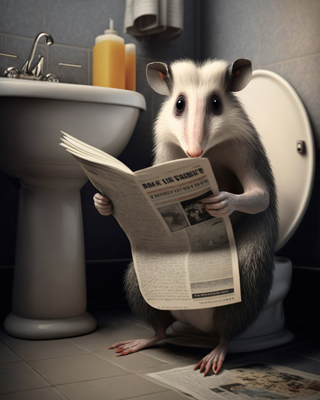 Opossum Potty Print