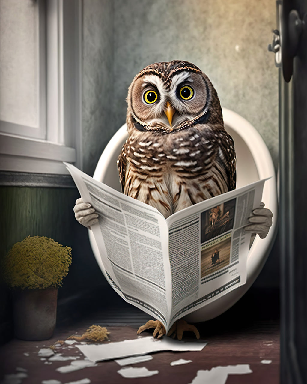 Owl Potty Print