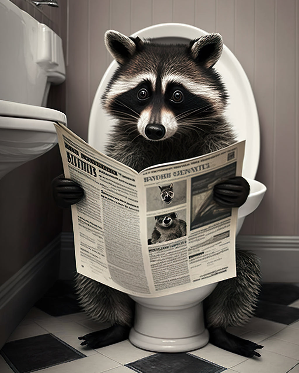 Raccoon Potty Print