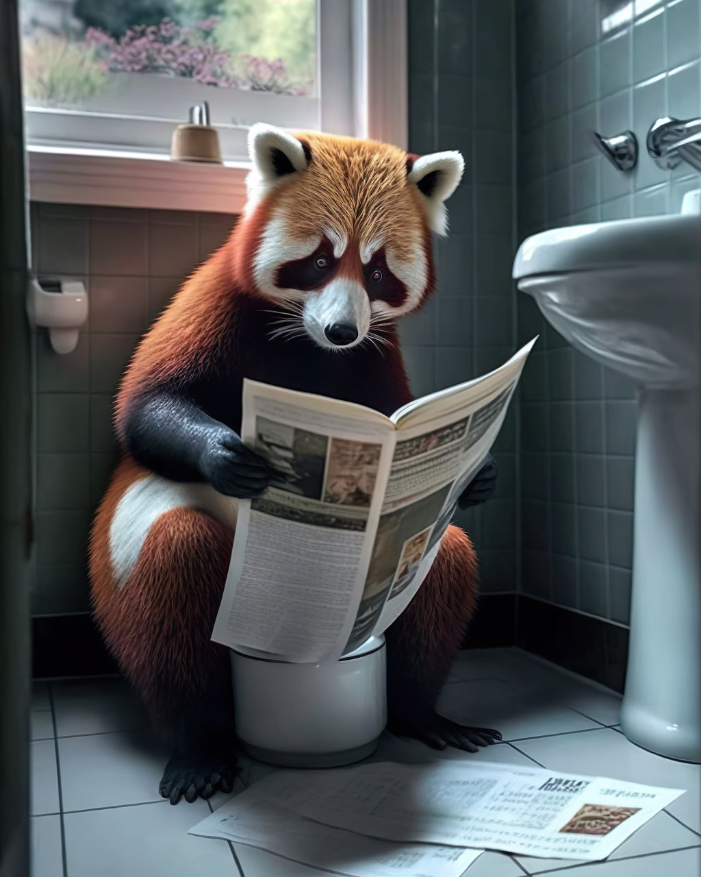 Red Panda Potty Print