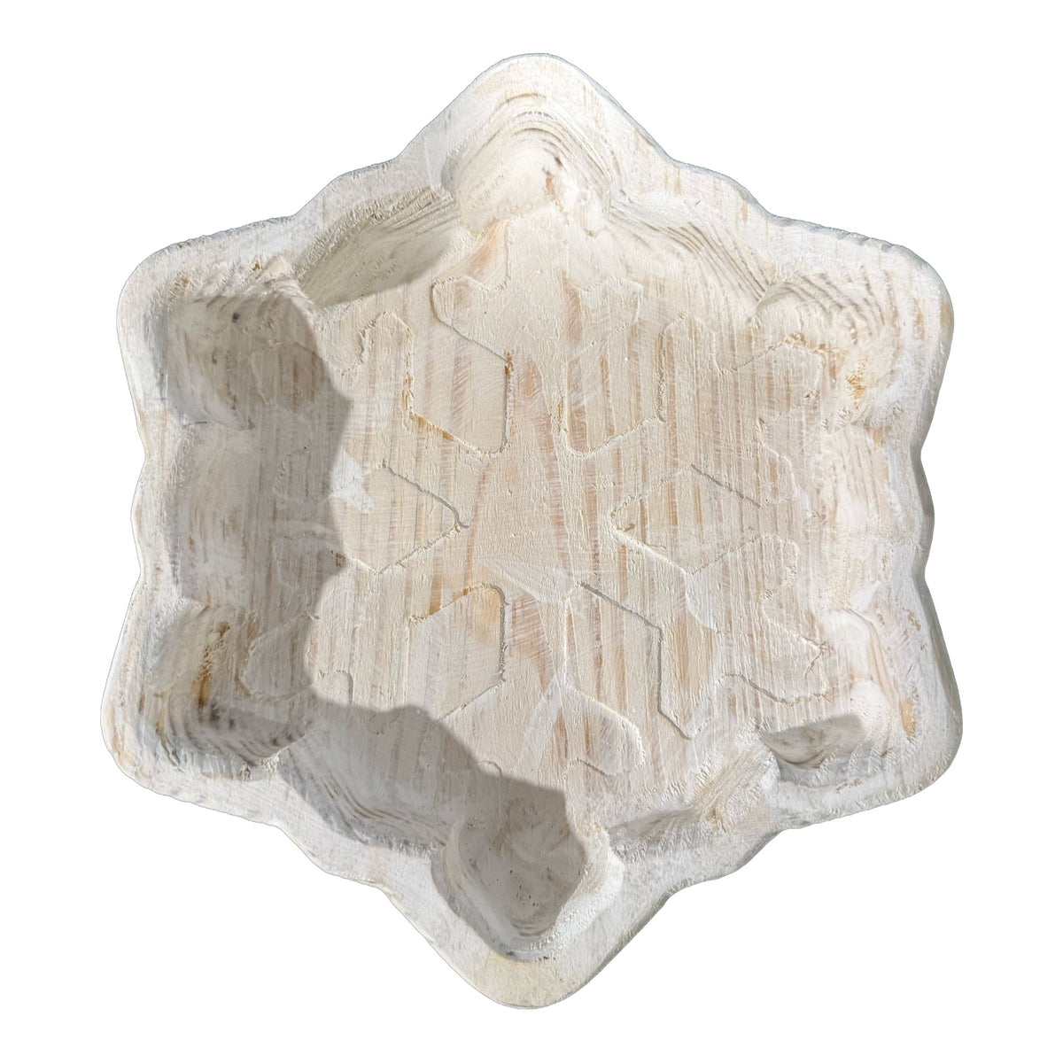 Snowflake Dough Bowl Candle – 4 Wood Wicks
