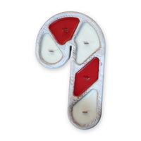 Candy Cane Dough Bowl Candle – Red & White – 5 Wood Wicks