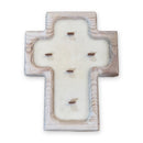 Cross Dough Bowl Candle – Whitewash – 5 Wood Wicks
