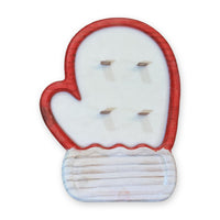 Mitten Dough Bowl Candle – Red & White – 4 Wood Wicks