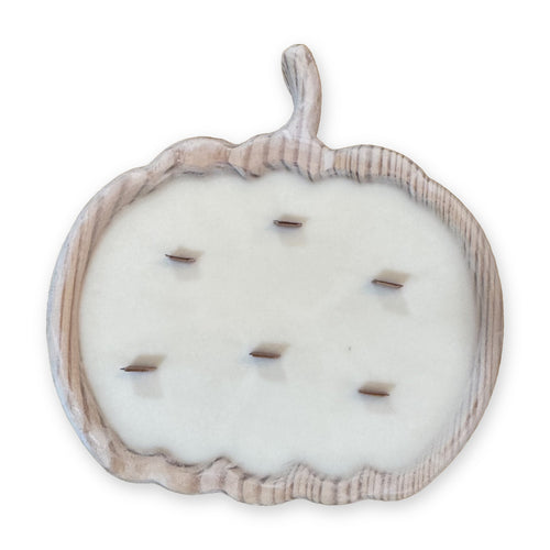 Pumpkin Dough Bowl Candle – White